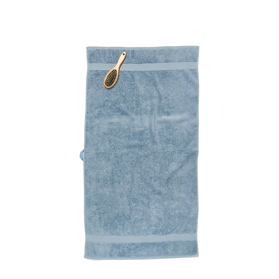 Badhanddoek ijsblauw 60x110cm 2 stuks