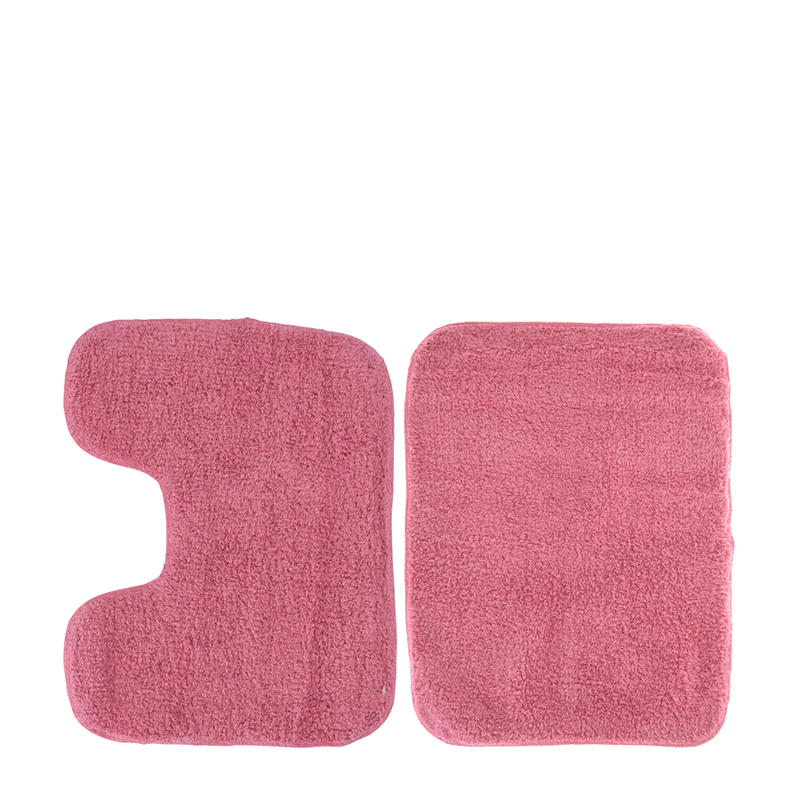 Badkamermat set pink 2-delig