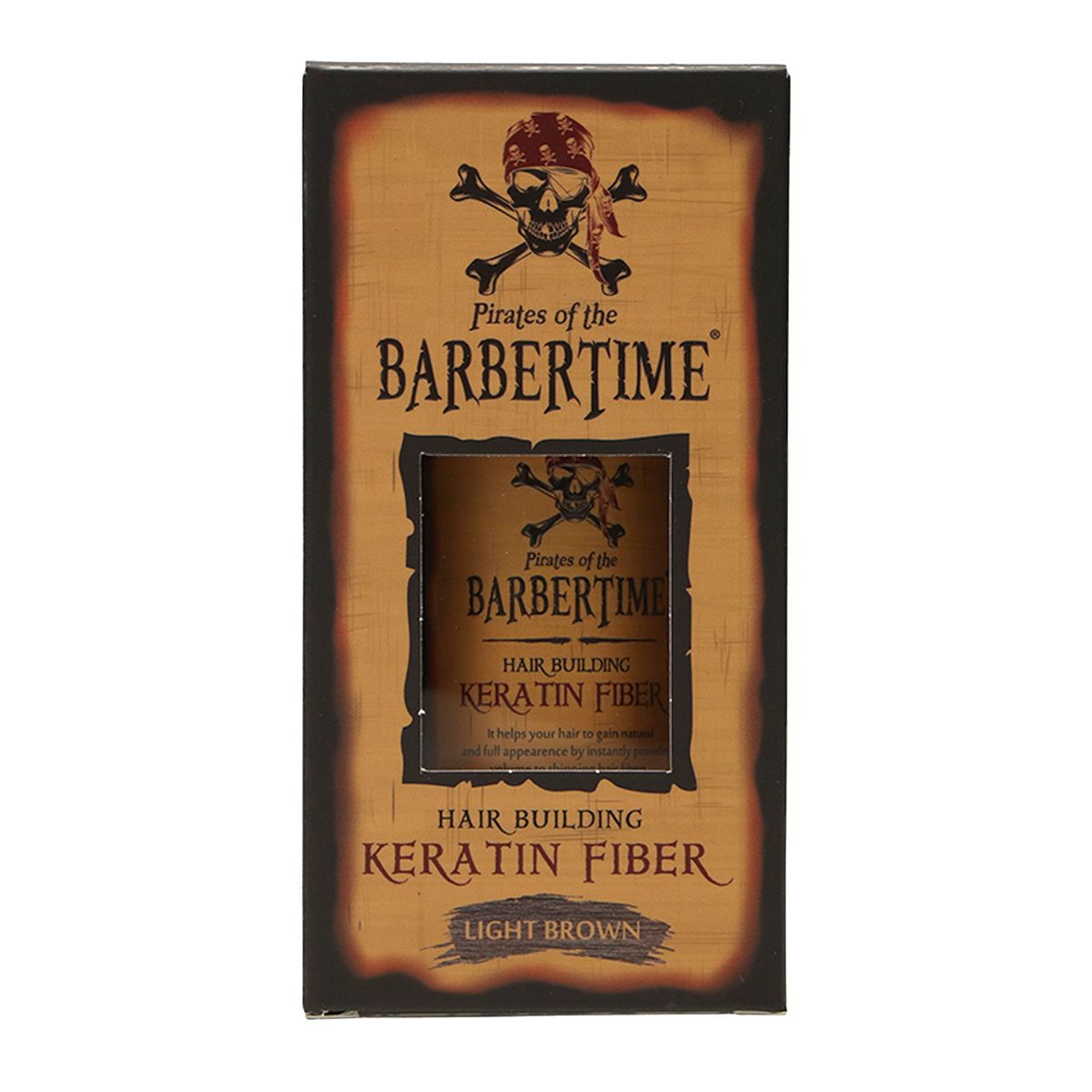 Barbertime håropbygning keratin fiber lysebrun 21gr.