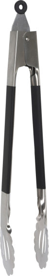 BBQ Barbecue tænger med anti -slip rustfrit stål 46 cm sort