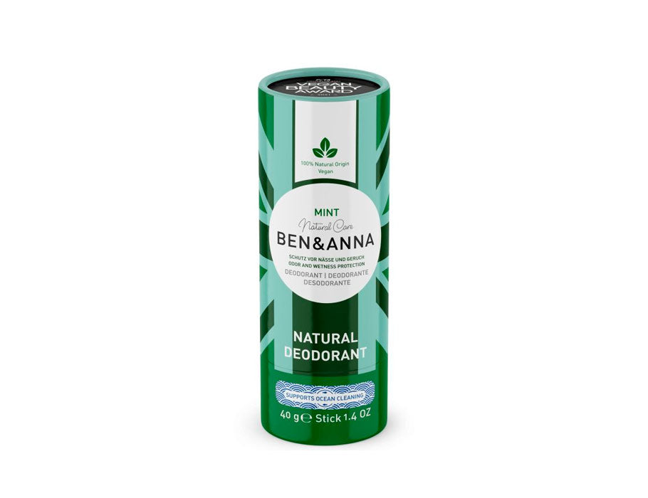 Ben Anna deodorant i papirtube - mynte - 40 gram