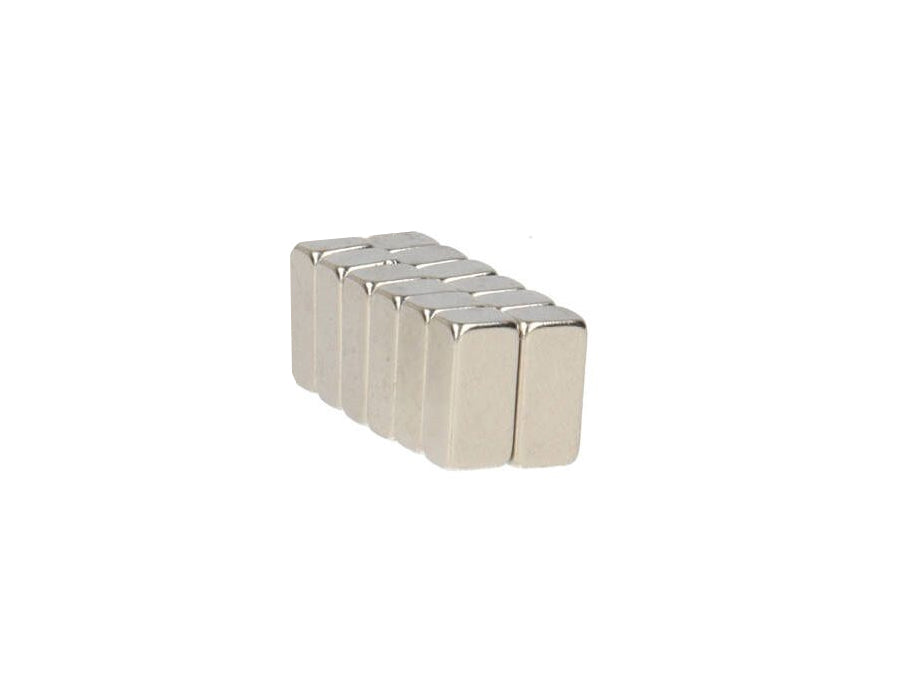 Gemme Topper Block Magnets - Nikkelbelagt - 12 ..