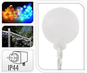 Enzo pære LED 80 lamper 25mm flerfarvet festbelysning - 5545200