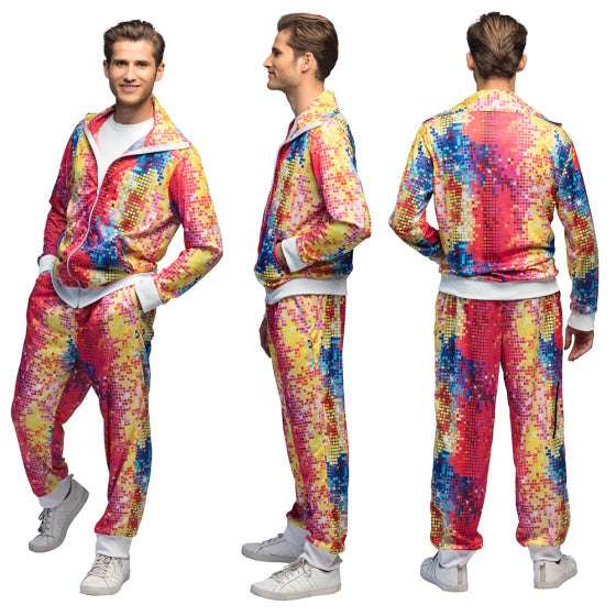 Boland Disco Dude Tracksuit Men Multicolor Størrelse XL
