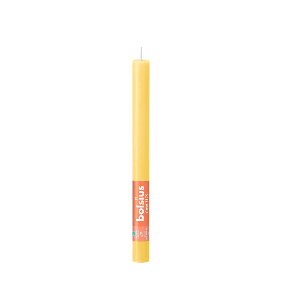 Abi bolsius middagslys rustik solgul 270 23mm