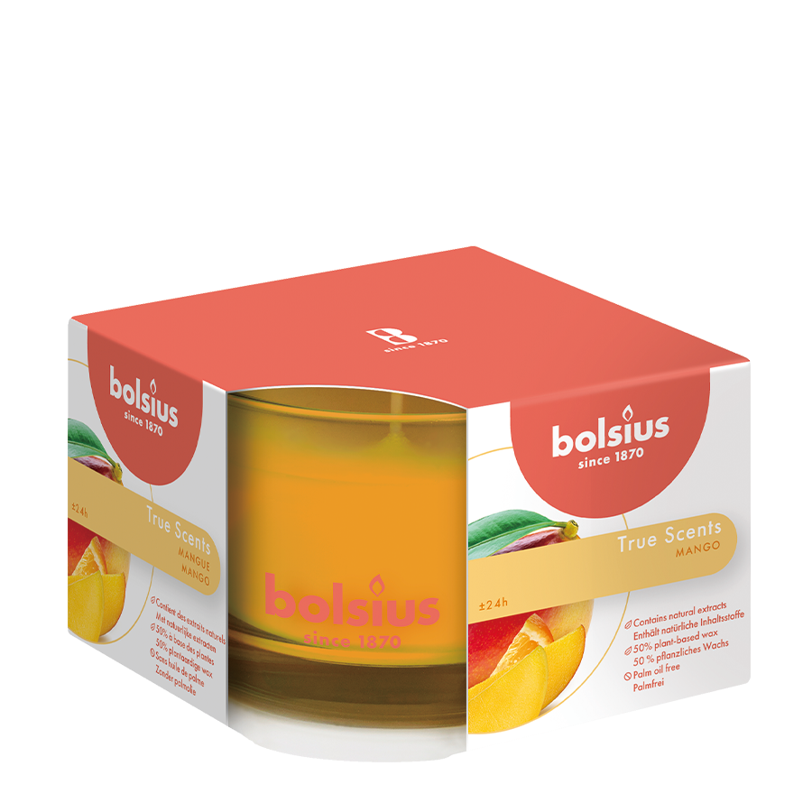 Bolsius duftglas ægte dufte mango 63 90mm