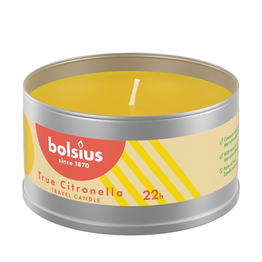 Bolsius udendørs dåse ægte citronella 87 49mm