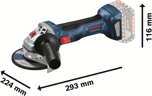 Bosch blå gws 18v-7 professionel 18v akku vinkelsliber solo i l-boxx | uden batterier og oplader - 06019h9002