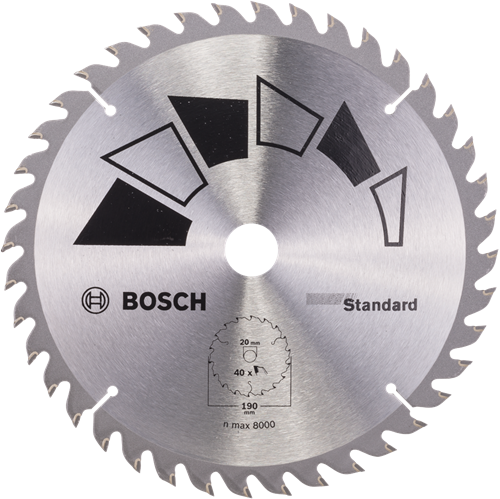Bosch tilbehør rundsavklinge basic 190x22x20 16,t40 - 2609256819