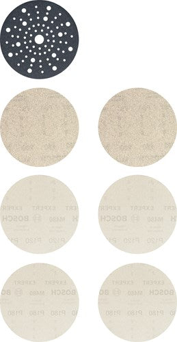 Bosch tilbehør bosch expert m480 - slibesæt til excenterslibere - 150 mm - bosch partikelkontrol - rustfrit stål