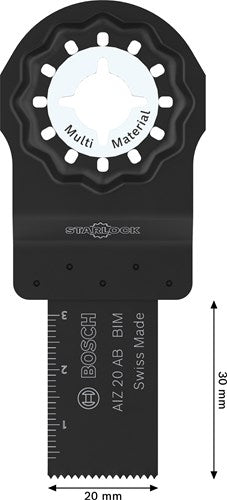 Bosch tilbehør multimateriale savklinge aiz 20 ab | starlock | 20x30 mm - 2608669251