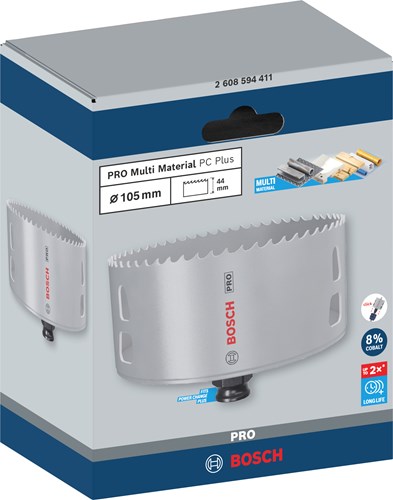 Bosch pro multi materiale pc plus hullsav 105 mm - 2608594411
