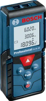 Bosch blå glm 40 laser afstandsmåler | 40m | 2 x 1,5-v-lr03 (aaa) - 0601072900