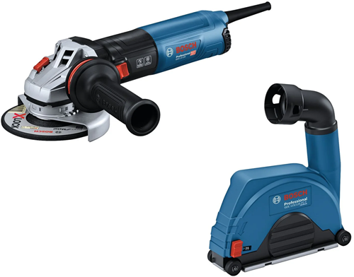 Bosch blå gws 14-125 vinkelsliber 125mm 1400w + gde 115 125 fc-t emhætte - 0615a5004r