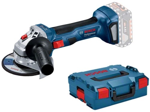 Bosch blå gws 18v-7 professionel 18v akku vinkelsliber solo i l-boxx | uden batterier og oplader - 06019h9002