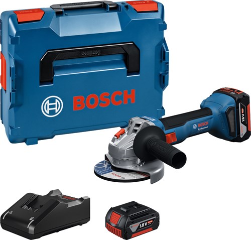 Bosch blå gws 18v-8 akku vinkelsliber | inklusive 2x GBA 18v 4.0 ah gal 18v-40 oplader - 06019n9002