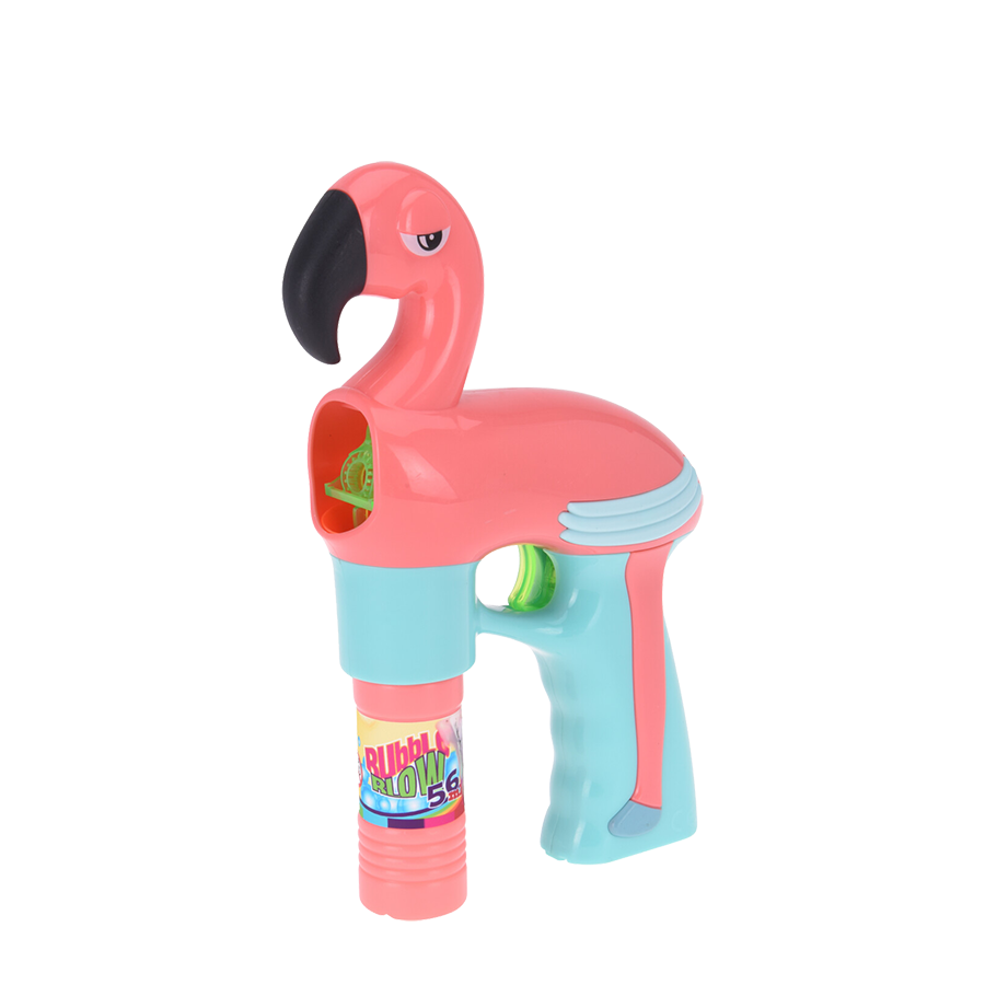 Bubble blow flamingo