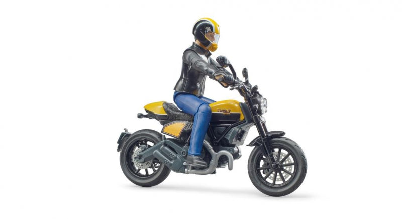 Bruder bworld scrambler ducati med spillefigur
