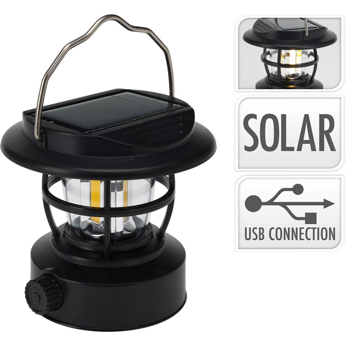 Redcliffs campinglampe genopladelig solcelle-USB