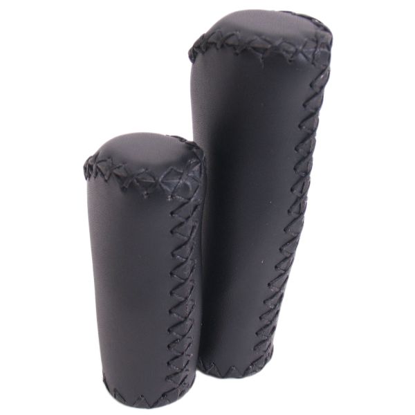 Kant lædergreb - ergonomisk læderhåndtag sæt - 135 mm 92mm - sort