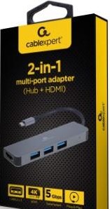 Enzo cablexpert usb-c 2-in-1 multi adapter usb-c dock 2-voudig - 9530502