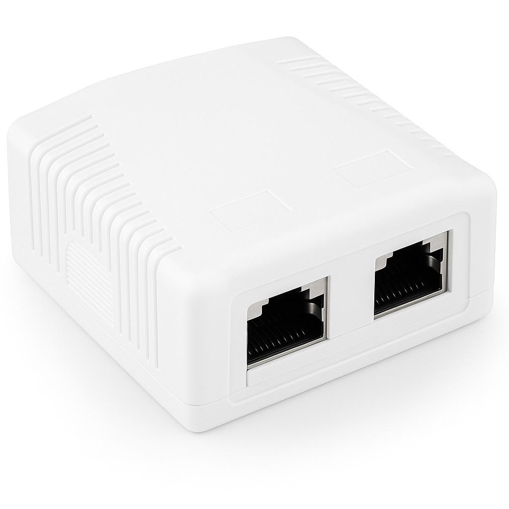 Abi cat 6 vægstik - overflademonteret