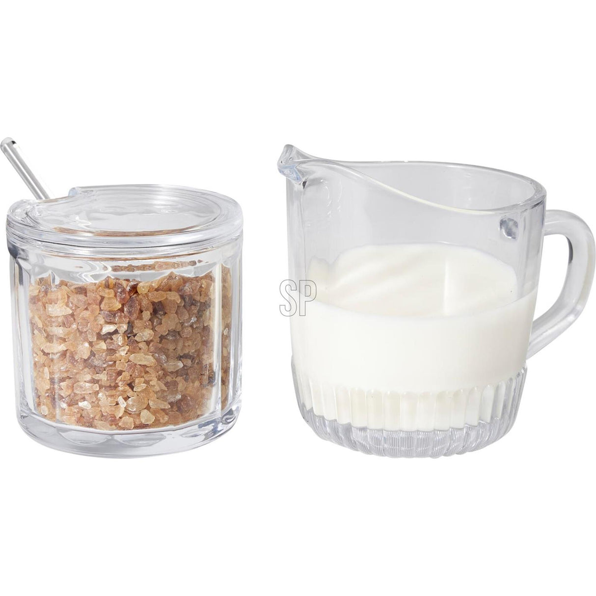 Excellent houseware suiker en melkset glas 3-delig