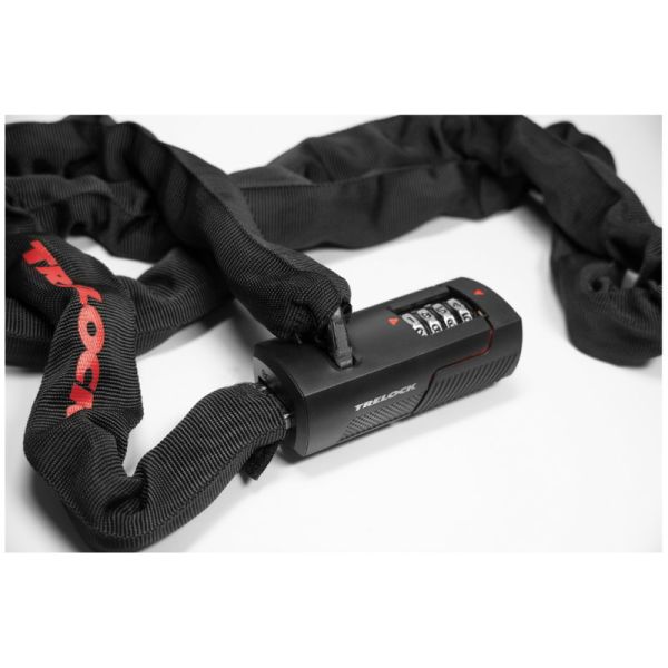 Trelock kædelås bc 480 kode 110 cm - sort