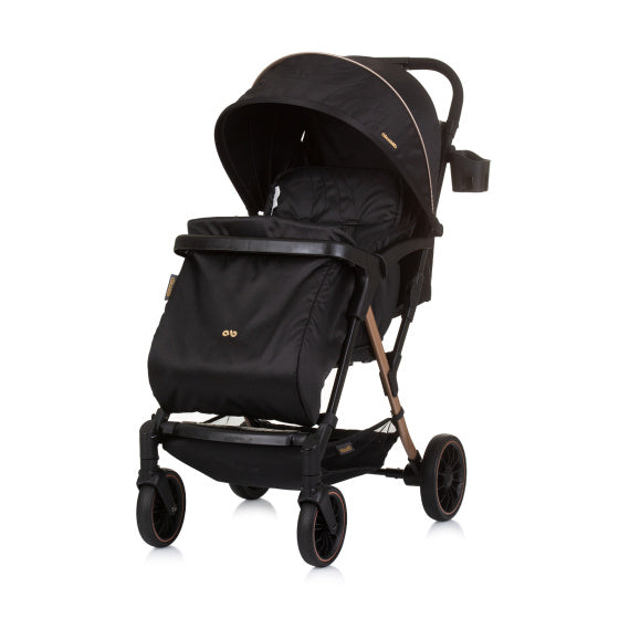 Chipolino Amber Foldbar buggy med foddæksel Obsidian sort