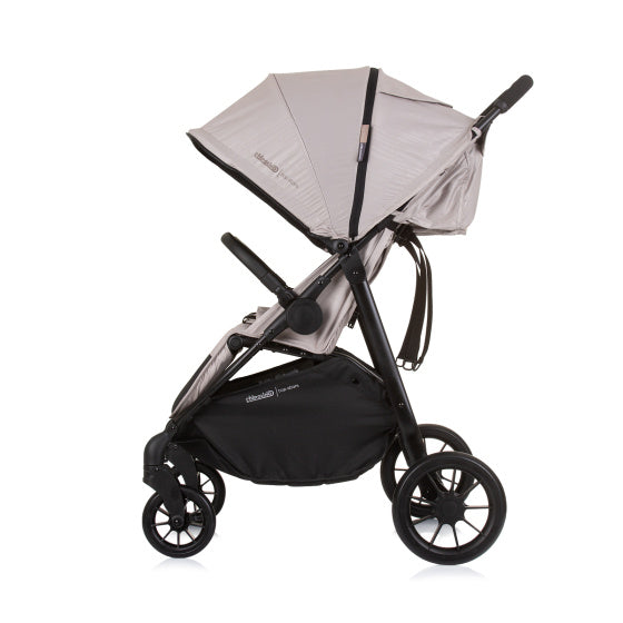 Chipolino top foldevogn til 2 macadamia beige sort