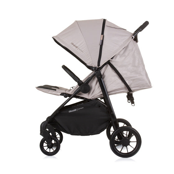 Chipolino top foldevogn til 2 macadamia beige sort