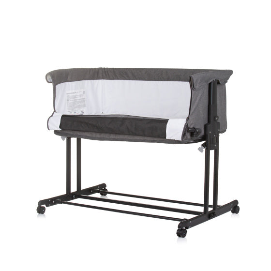 Chipolino zen co-sleeper box med myggenet granit grå