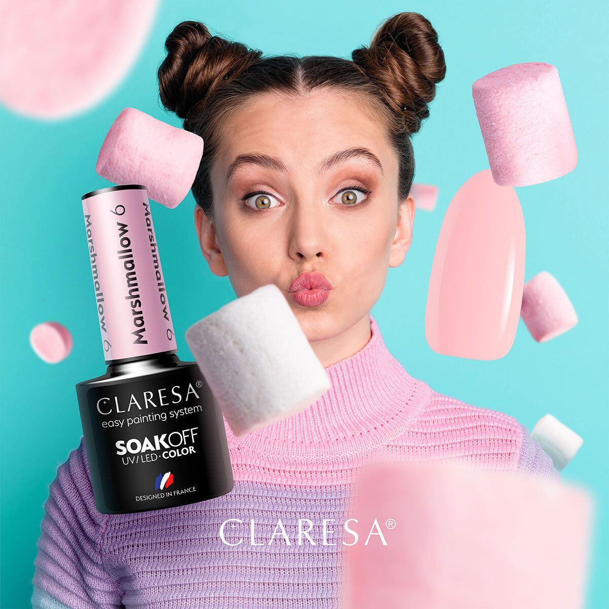 Claresa UV LED Gel Polish 5ml Marsh Mallow 6