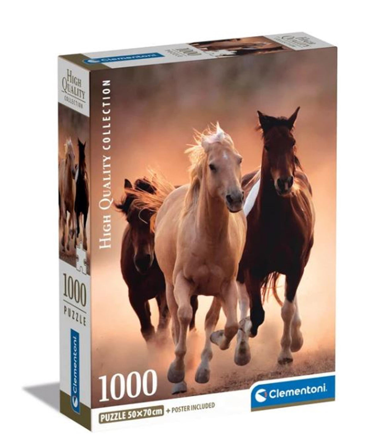 Clementoni puslespil 1000 brikker løbende heste
