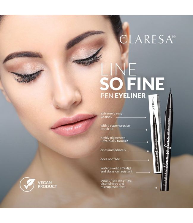 Claresa linje så fin eyeliner pen sort