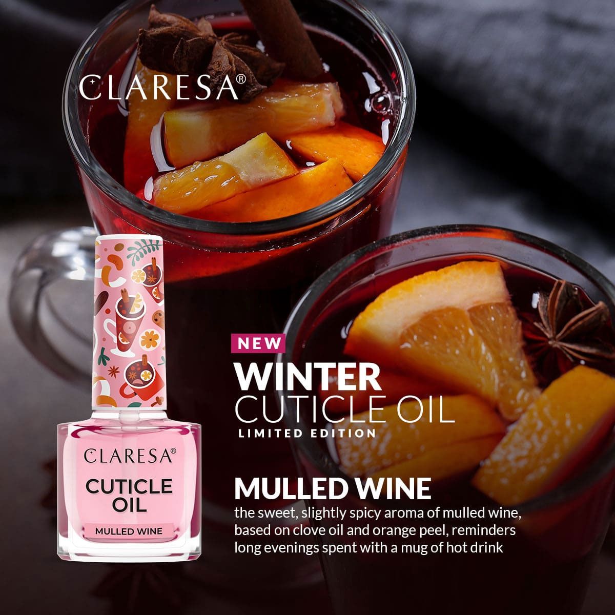 Claresa neglebåndsolie gløgg 5ml