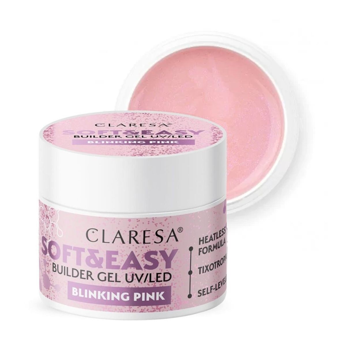 Claresa keratin soft easy builder gel blinking pink 90gr.