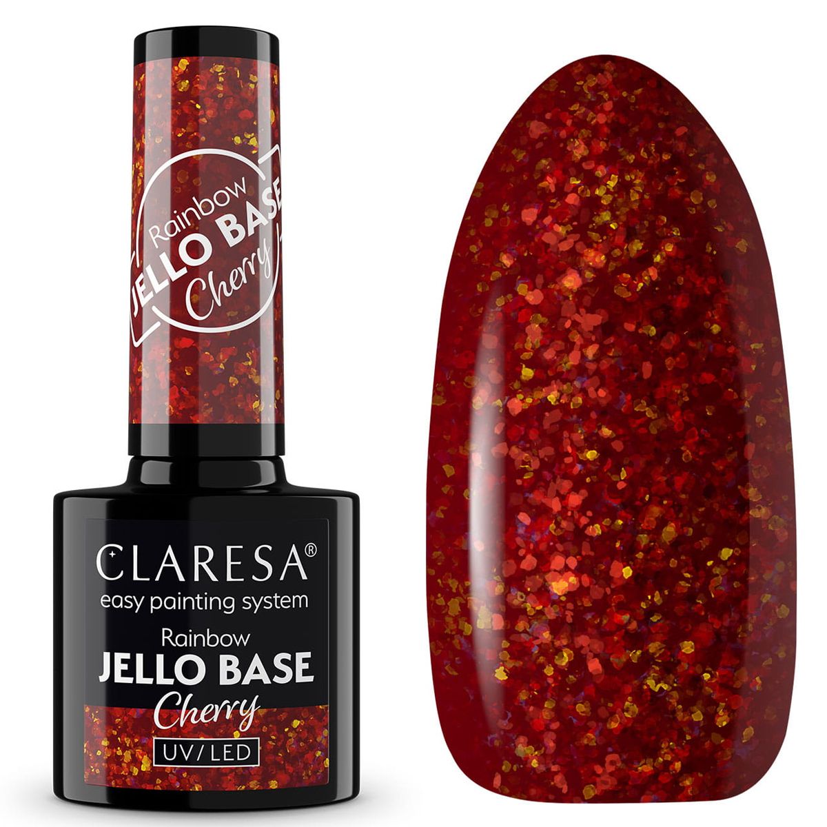 Claresa rainbow jello base coat kirsebær 5ml