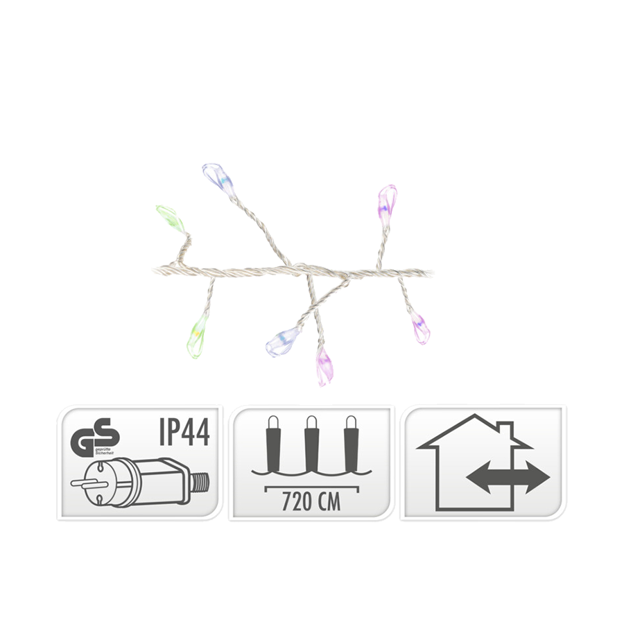 Clusterdraad led multicolor 720 leds 720cm