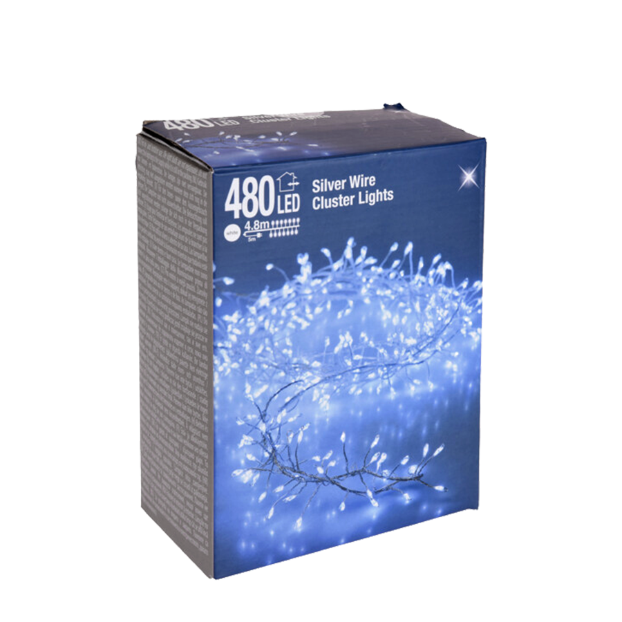 Clusterdraad wit 480 leds 480cm