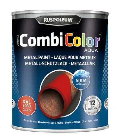 Rust-oleum combicolor aqua ral3000 højglans brandrød 750ml
