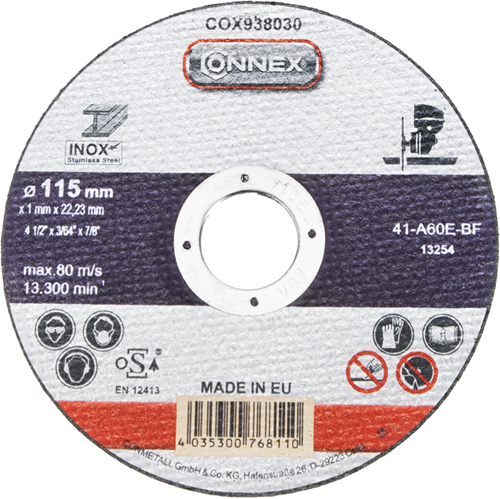 Connex slibeskive rustfrit stål 115mm - cox938030