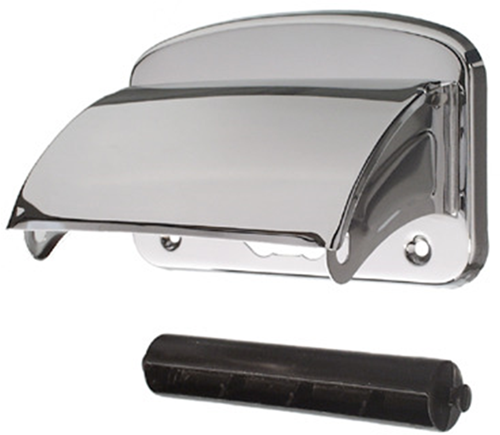 Cornat toiletpapirholder med låg i rustfrit stål - t364399