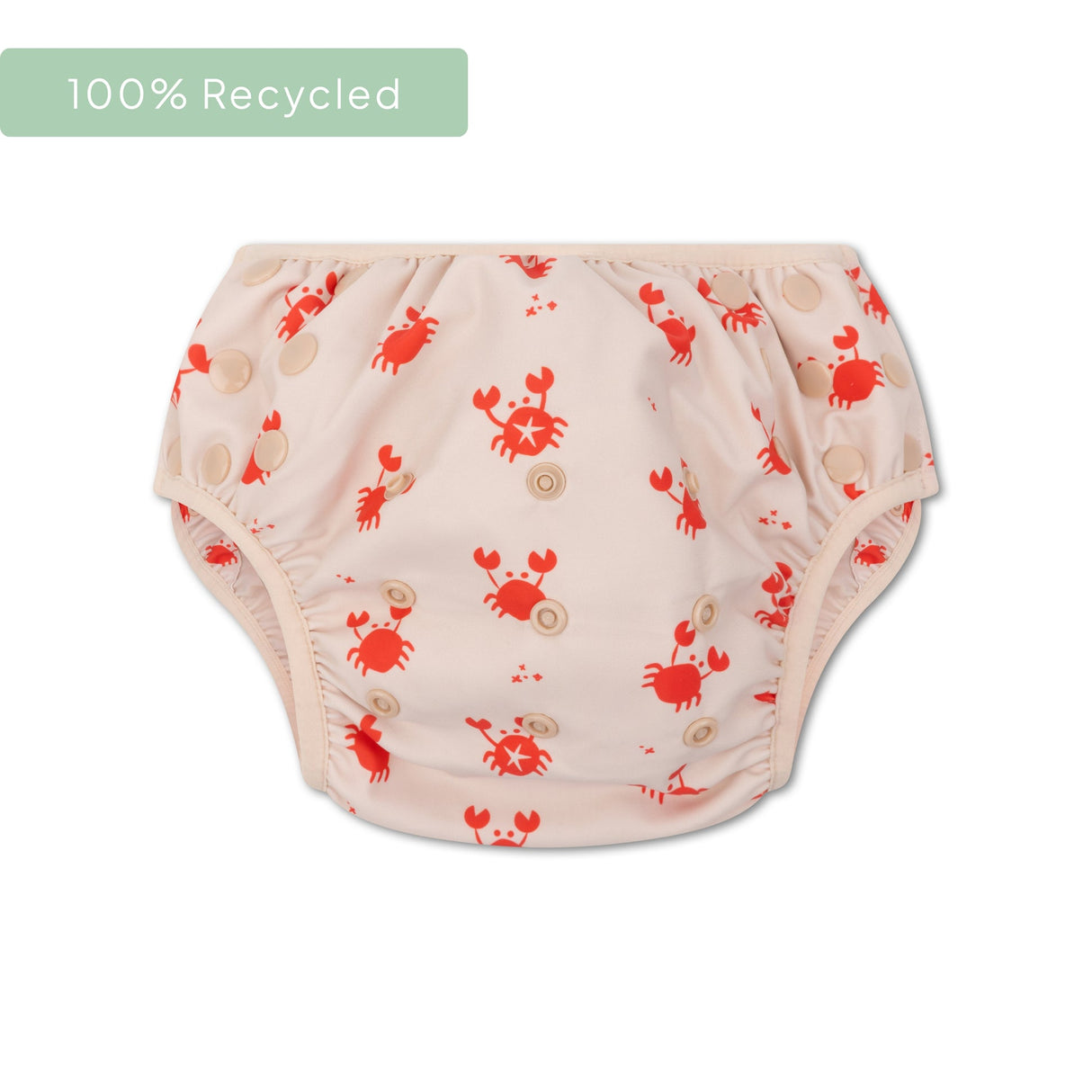 Crabby | rød beige vaskbar badeble