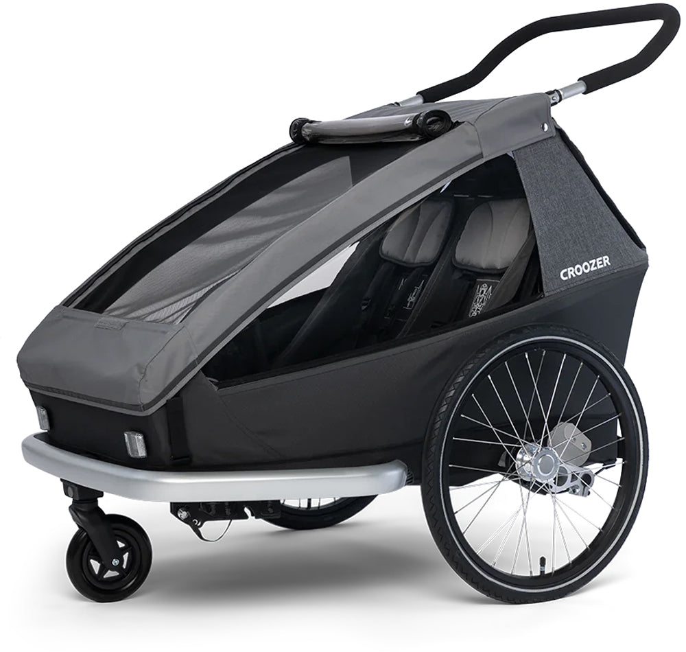 Croozer kiggede på 2 børnecykeltrailer