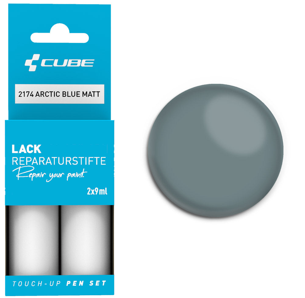 Cube touch-up pen sæt artic blå mat