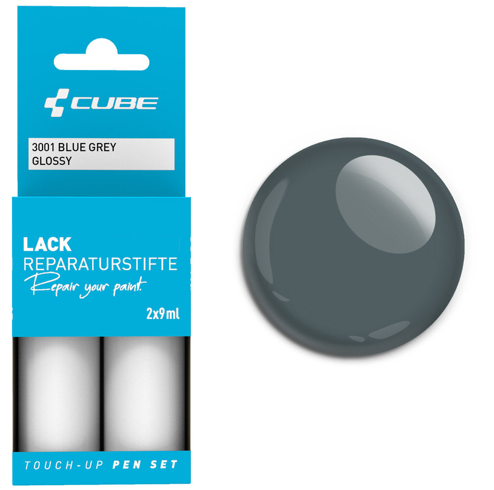 Cube touch-up pen sæt blå grå mat