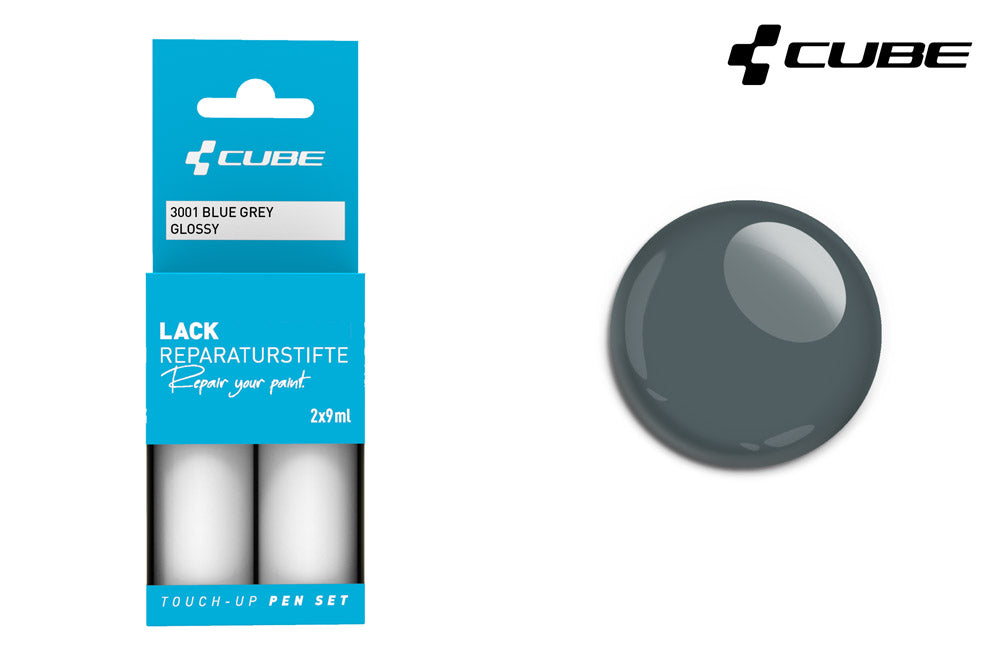 Cube touch-up pen sæt blå grå mat