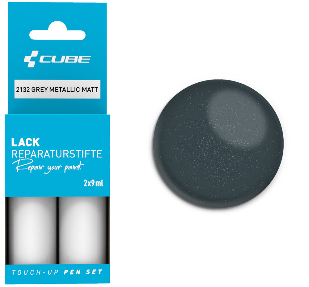 Cube touch-up pen sæt grå metallic mat