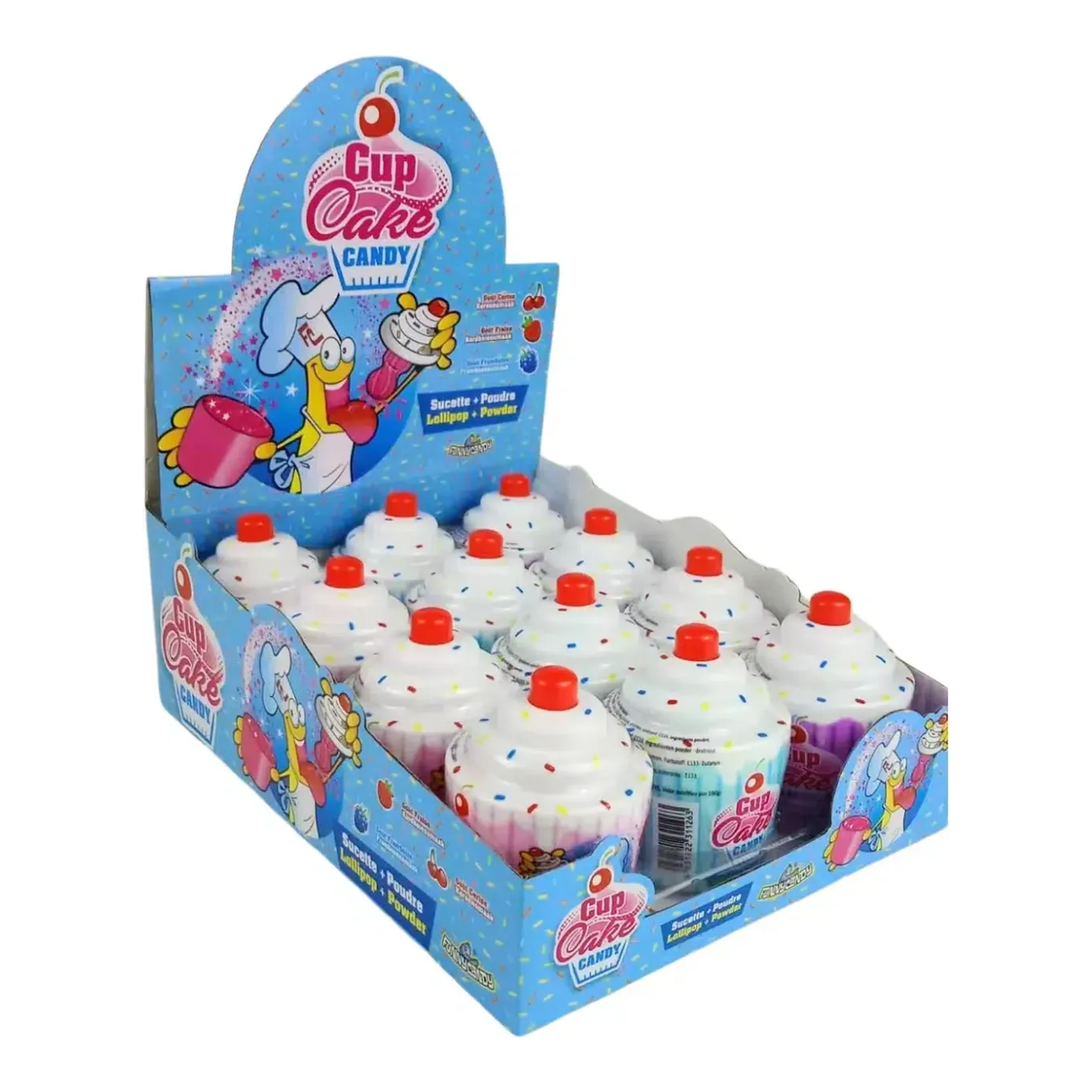 Sjov slik cupcake dip + slik (12x 40gr)